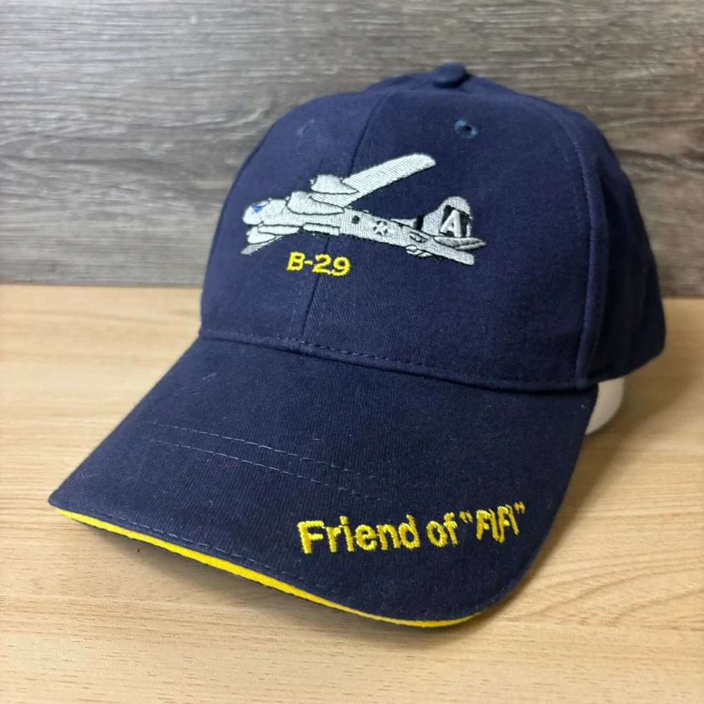Boeing‎ B-29 Superfortress Hat Cap Strap Back Blue Gold Logo Adjustable